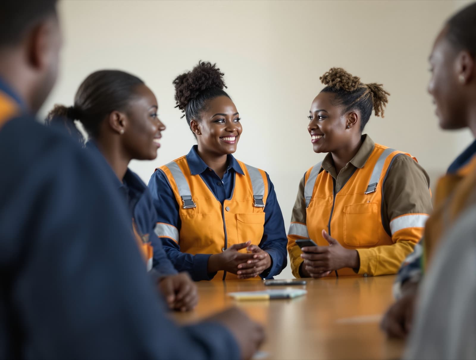 Public servants in a municipal meeting room